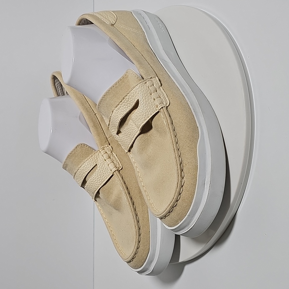 NWOT Cole Haan Grandseries Grandpro Rally Penny Loafer Sneaker Cream Canvas 10 - Picture 9 of 13